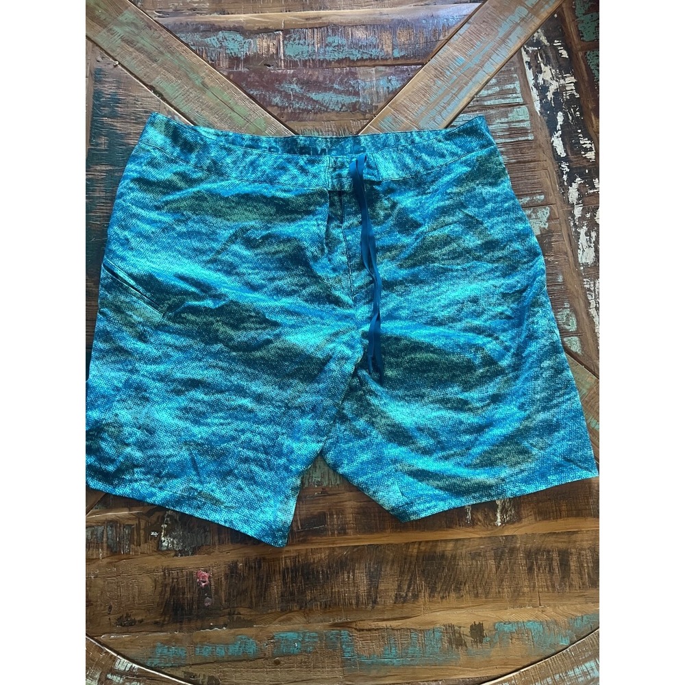 Mens Under Armor Boardshort Green Blue Shorts Size 42